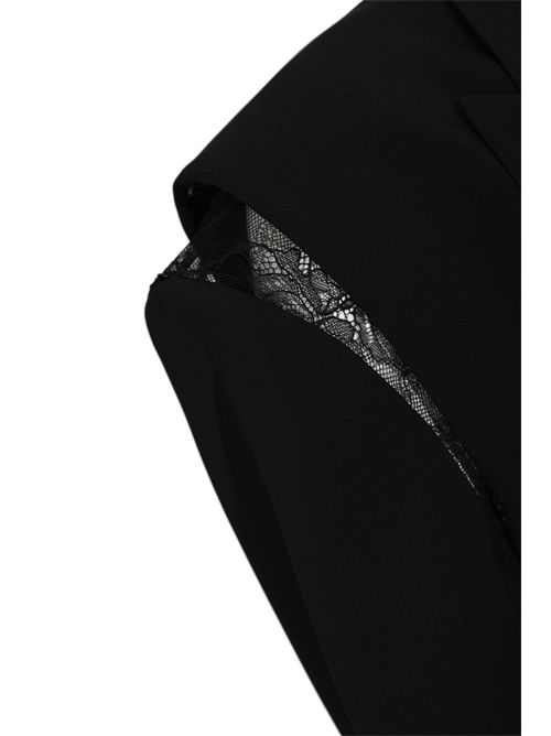 Blazer over in crêpe stretch con inserti in pizzo Patrizia Pepe | 8S0566 A6F5K103